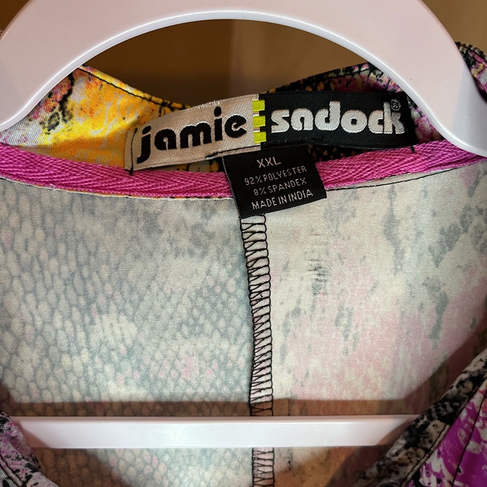 Jamie Sadock Pink and Yellow Snakeskin Maxi for Golf/Pickleball/ Tennis dress - Picture 3 of 10